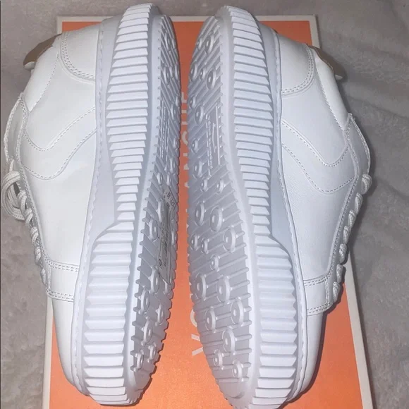 NWT VOILE BLANCHE LIPARI White/Tobacco Leather Sneakers - Picture 15 of 16